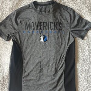 NBA Mavericks Gray Performance Short Sleeve Tee with Black Panels